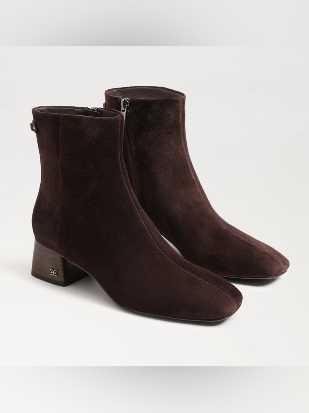 Sam Edelman Dark Brown Suede Ankle Booties